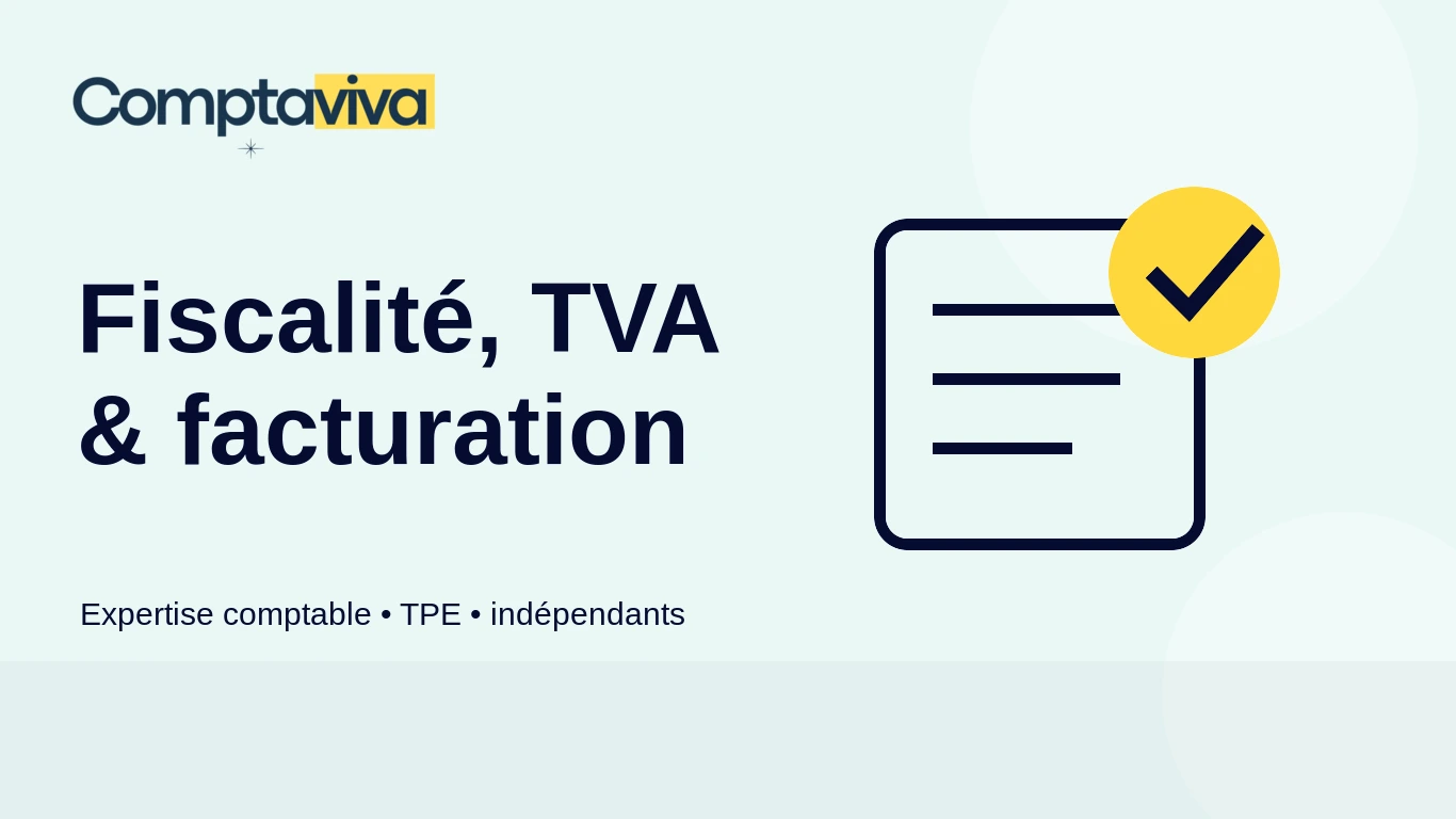 Image à la une Comptaviva — fiscalité, TVA et facturation
