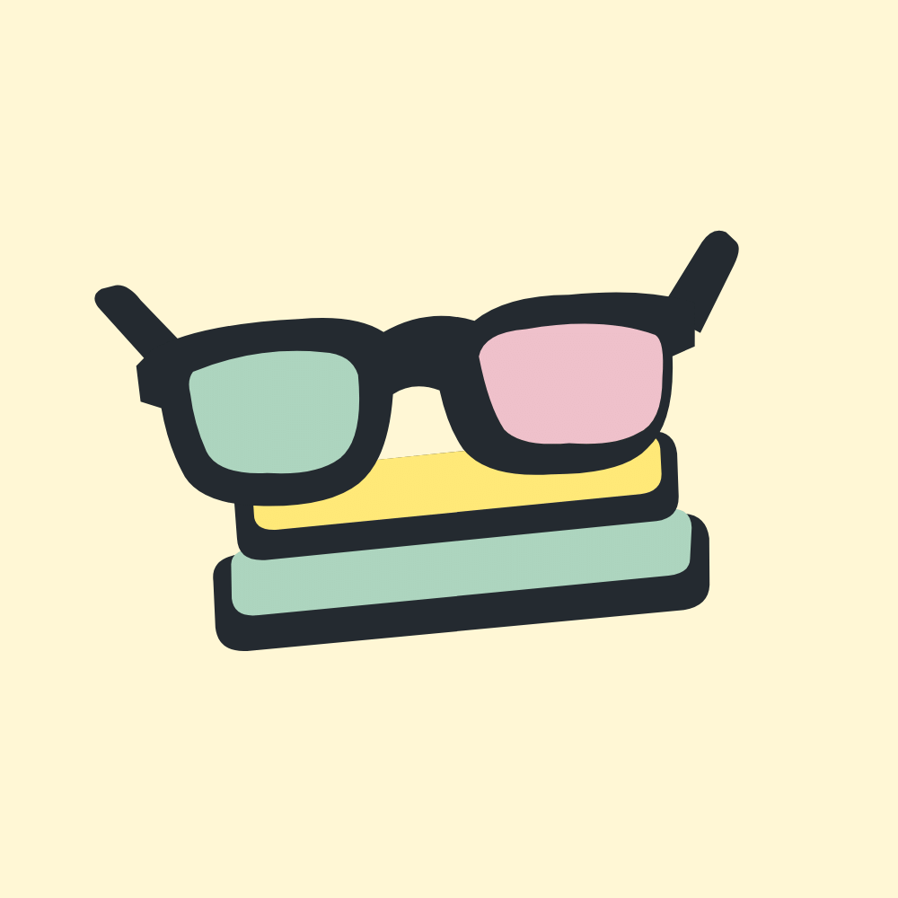 Illustration de lunettes et de leur stock